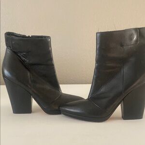 Vince Black Heeled Boots some wear but in good condition